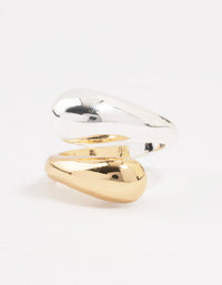 Mixed Metals Chunky Bubble Adjustable Ring - link has visual effect only