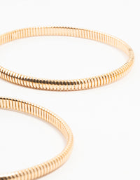 Gold Fine Ribbed Bracelets 3-Pack - link has visual effect only