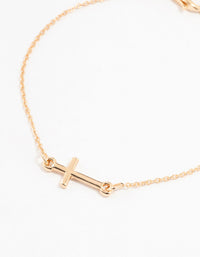 Gold Dainty Cross Bracelets 4-Pack - link has visual effect only