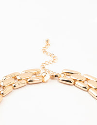 Gold Woven Chain Gold Necklace - link has visual effect only