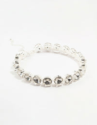 Rhodium Diamante Choker Necklace - link has visual effect only