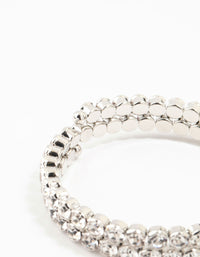 Rhodium Diamante Bangle - link has visual effect only