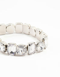 Rhodium Diamante Cluster Bracelet - link has visual effect only