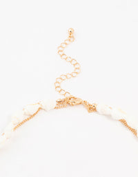 Beaded Shell 3 Layer Necklace - link has visual effect only