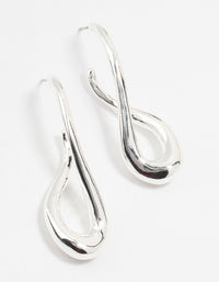 Silver Infinity Hoop Earrings - link has visual effect only