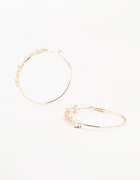 Rose Gold Mini Butterfly Hoop Earrings - link has visual effect only