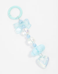 Blue Plastic Cloud Bow Keychain - link has visual effect only