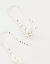 Sterling Silver Cubic Zirconia Butterfly Hook Earrings - link has visual effect only