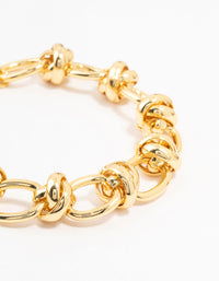 Gold Plated Chunky Chain Bracelet - link has visual effect only