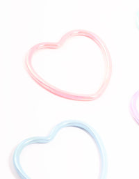 Kids Pastel Heart Bangles 6-Pack - link has visual effect only