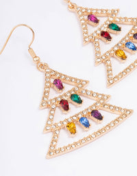 Diamante Xmas Tree & Lights Drop Earrings - link has visual effect only