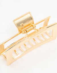 Gold Open Rectangle Hair Claw Clip - link has visual effect only