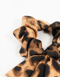 Leopard Satin Bow Scrunchie - link has visual effect only