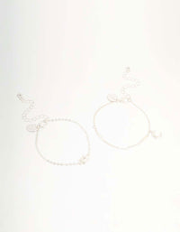 Silver Diamante Star & Moon Toggle Bracelets 2-Pack - link has visual effect only