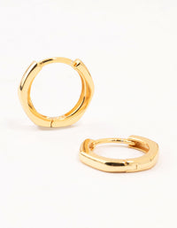 Gold Plated Sterling Silver Mini Hexagon Hoop Earrings - link has visual effect only