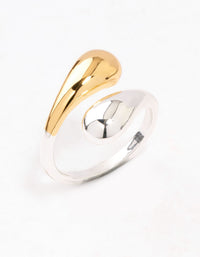 Mixed Puffy Double End Wrapped Ring - link has visual effect only