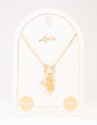 Gold Plated Libra Charm Necklace - link has visual effect only