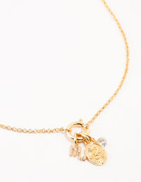 Gold Plated Scorpio Charm Necklace - link has visual effect only