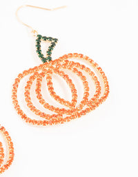 Glam Pumpkin Gold Drop Earrings - link has visual effect only