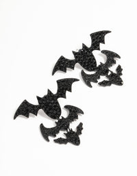 Black Bling Bat Drop Earrings - link has visual effect only