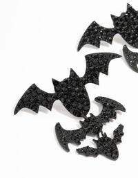 Black Bling Bat Drop Earrings - link has visual effect only