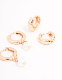 Pearl Huggie Earrings 3-Pack - link has visual effect only