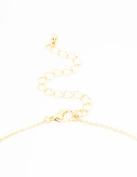 Real Gold Plated Pave Set Cubic Zirconia Bow Necklace - link has visual effect only