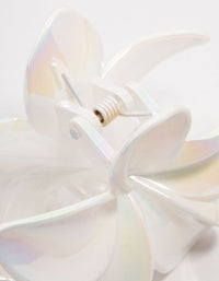 White Frangipani Claw Clip - link has visual effect only