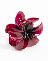 Burgundy Ombre Hibiscus Claw Clip - link has visual effect only