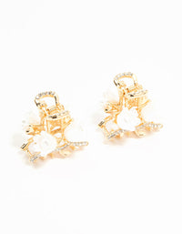 Gold Flower Mini Claw Clips 2-Pack - link has visual effect only