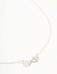 Silver Diamante Infinity With Heart Necklace - link has visual effect only