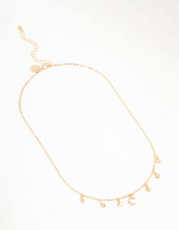 Gold Celestial Diamante Drop Necklace - link has visual effect only