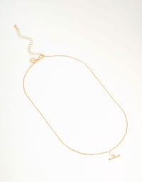 Gold Pearl & Fob Necklace - link has visual effect only