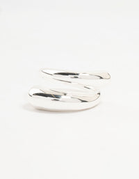 Silver Plated Slim Wrapped Ring - link has visual effect only