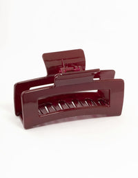 Shiny Large Burgundy Coated Claw Clip - link has visual effect only