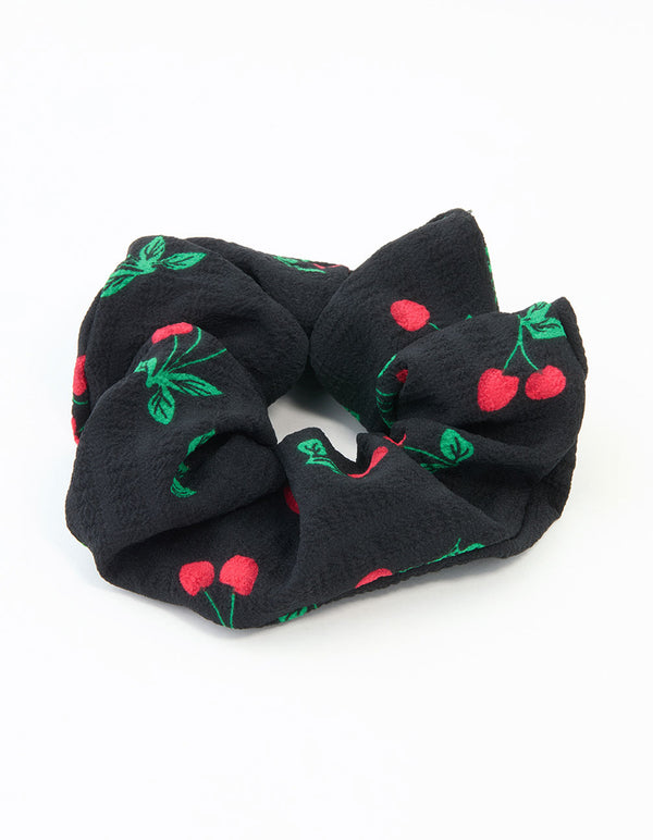 Black Cherry Fabric Scrunchie