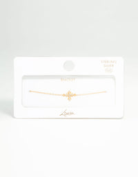 Gold Plated Sterling Silver Cross Bracelet - link has visual effect only