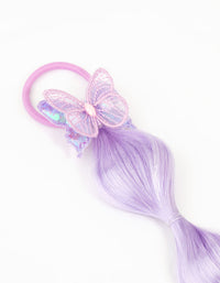 Kids Purple Butterfly Faux Hair Tie - link has visual effect only