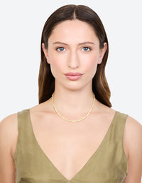 Gold Plated Rectangle & Hammered Y-Necklace - link has visual effect only