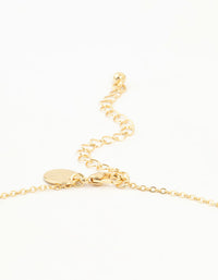 Gold Plated Diamante Outline Pendant Flower Necklace - link has visual effect only