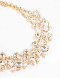 Gold Statement Diamante Pearl Necklace - link has visual effect only