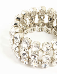 Silver Layered Diamante Bracelet - link has visual effect only