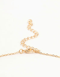 Gold Cubic Zirconia Clover Necklace - link has visual effect only