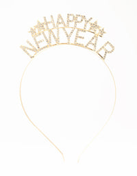 Gold Happy New Year Diamante Headband - link has visual effect only