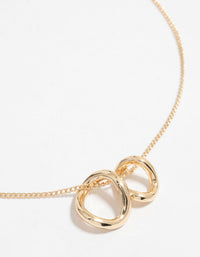 Gold Twist Circle Necklace - link has visual effect only