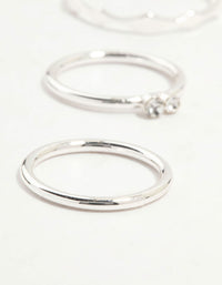 Silver Thin Mixed Stacking Rings 8-Pack - link has visual effect only