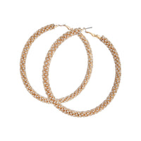 Gold Large Diamante Cup Chain Hoop - link has visual effect only