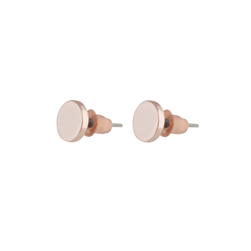 Rose Gold Disc Stud