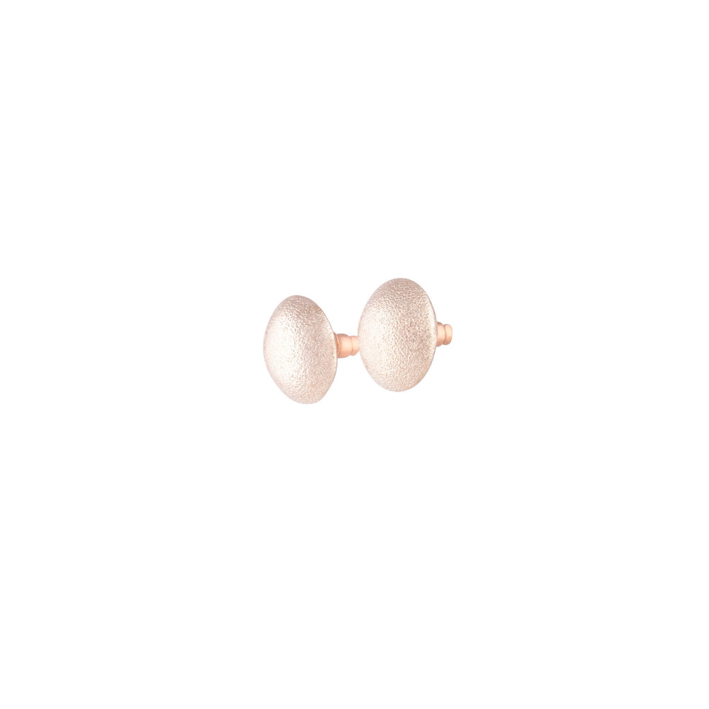 Rose Gold Sparkle Button Stud Earrings