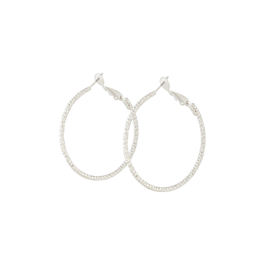 Classic Silver Round Hoop Earrings